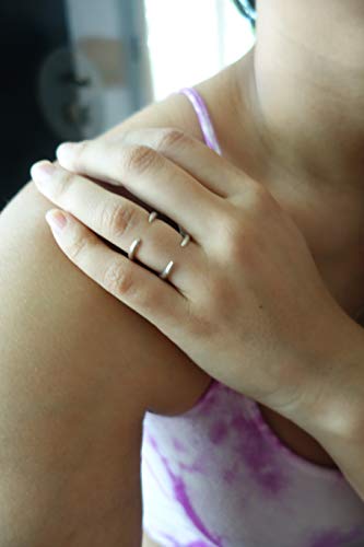Bague griffe ouverte en argent massif style bohème chic