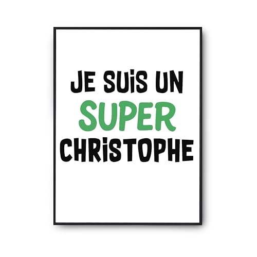 Poster citation Christophe idée cadeau anniversaire décoration murale fabriquée en France