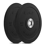 CAP Barbell Best Olympic Bumper Plate Set, Black, 10 lb Pair