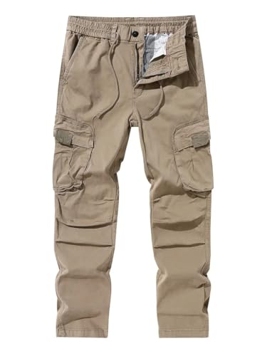 Image of LookMark Men's Cargo Pants Stylish and Comfortable | Men's Cargo Pants with Multiple Pockets | Ideal for Casual Wear, Outdoor Activities, and Everyday Use