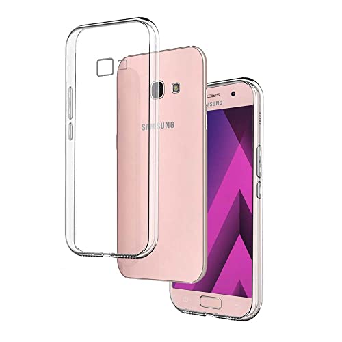 REY Funda Carcasa Gel Transparente para Samsung Galaxy A3 2017, Ultra Fina 0,33mm, Silicona TPU de Alta Resistencia y Flexibilidad
