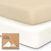 2-Pack Bamboo Viscose Crib Sheets f...