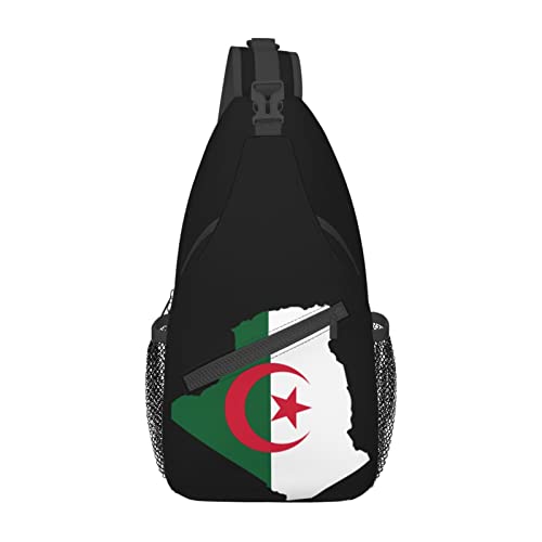 Mochila bandolera unisex bandera Argelia para senderismo miniatura 2