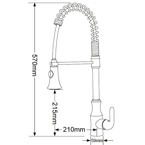 Mitigeur de cuisine double fonction douchette extractible laiton ORB