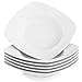 MALACASA, serie Julia, paquete de 6 piezas. PEQUEÑO Plato de Sopa Plato hondo Porcelana 16,7 x 16,7 x 2 cm para 6 Personas