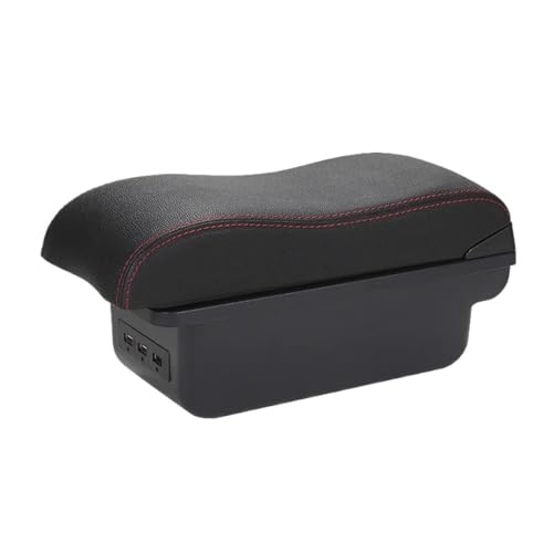 スズキ用 ジムニー用 JB74 2018 2020 2021 2022 2023 2024用 車用アームレストボックス アームレスト ボックス(B1 Black red 3USB)