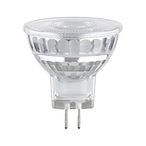 Paulmann 28978 Standard 12 V réflecteur LED GU4 12 V Pack de 1 1,8W 184lm 35mm Argent Verre 2700K - Ampoule Blanc chaud