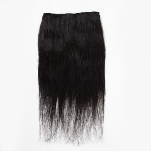 Image of Capilus 100% Natural Human Hair Volumizer with 3 Clips - Clip-In Extension for Instant Volume | Lightweight & Stylish Look (Natural Black, 16 Inch)