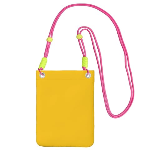 Pochette voyage jaune lait pour téléphone et sorties