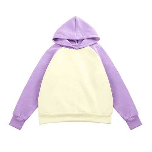 DDAPJ pyju Hoodies for Girls Colorblock Sweatshirt 2025 Fall Fashion Long Sleeve Raglan Pullover Tween Girls Trendy Clothes4