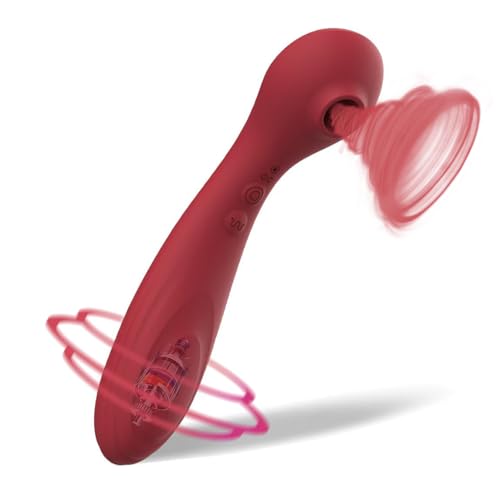 Vibradorador Mujer Juguetes Eróticos 2 en 1 Grande Dildo succionador de Clítoris Femenino 10X5 Modos Consoladores Sexualmujer Consoladores...para Mujer con Vibracion DSAG