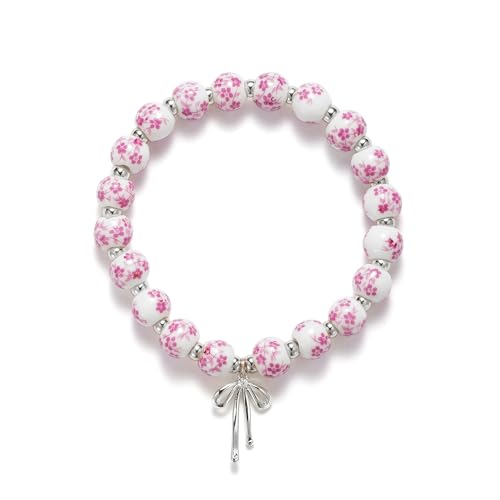 Beads Bow Charm Bracelet