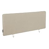 Novigami Cloison de table Curve | H x l x P 400 x 1800 x 28 mm | Beige | Insonorisation séparateur de pièce
