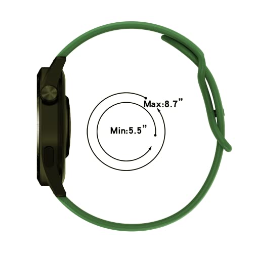 Image of 20mm Soft Silicone Nato Strap Replacement Belt Band For Fastrack Reflex Vybe Smart Watch Straps [ Not for any Other Model]