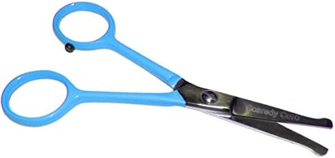Tiny Trim 4.5" Ball-Tipped Scissor for Dog, Cat and all Pet Grooming - Ear, Nose, Face & Paw - Scaredy Cut's small Safety Scissor
