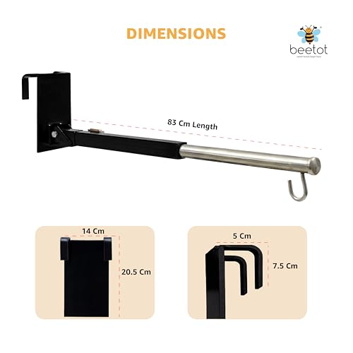Image of Window Hanging Cradle for Baby | Foldable Adjustable Metal & Steel Window Hanger for Baby Cradle & Baby Jhula | No-Drill Installation | Supports Up to 15kg