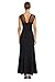 Maggy London Womens Sleeveless Ankle Length Sheer Mesh V-Neck Detail-Cocktail Dress, Black/Black