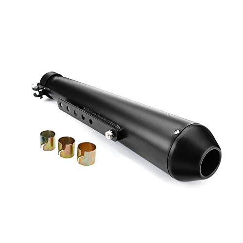 PriceDumb Motorcycle Cafe Racer Exhaust Muffler Black