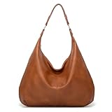 KERYHEBN Hobo Bags for Women Slouchy Shoulder Bag Purses Top Handle Handbags Ladies Boho Totes Bag Purses Soft PU Leather (brown)