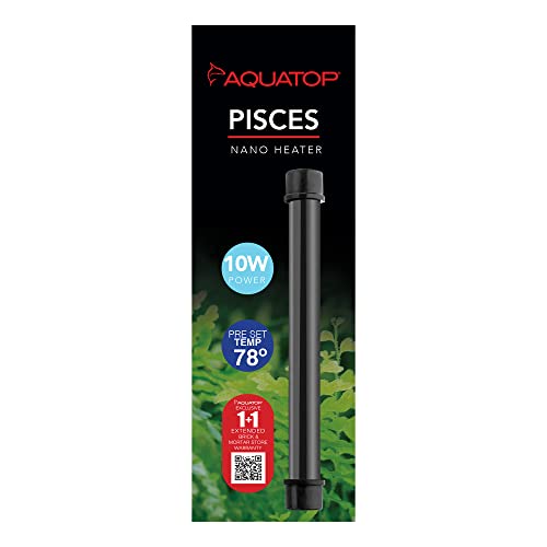 Aquatop Pisces Curved Bowfront Aquarium, 3 Gallons, 53Gph, Bundle Includes Heater & Filter Pads #TOP7