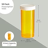 Photo of the 50 Pack Empty Pill Bottles with Caps for Prescription Medication