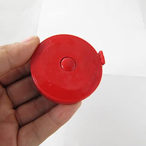 Cinta métrica plástica flexible 1.5 m con estuche rojo miniatura 2