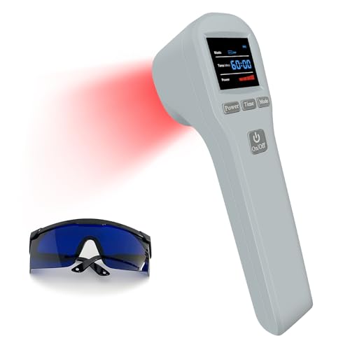 Tacbyz Red 𝐋ight 𝐓herapy Devices, 4x808nm+16x650nm, Hand held 𝐈nfrared 𝐋ight Device for 𝐏ain 𝐑elief, Near 𝐈nfrared 𝐋ight 𝐓herapy Wand, Nir Red 𝐋ight Device with 2 Working Mode