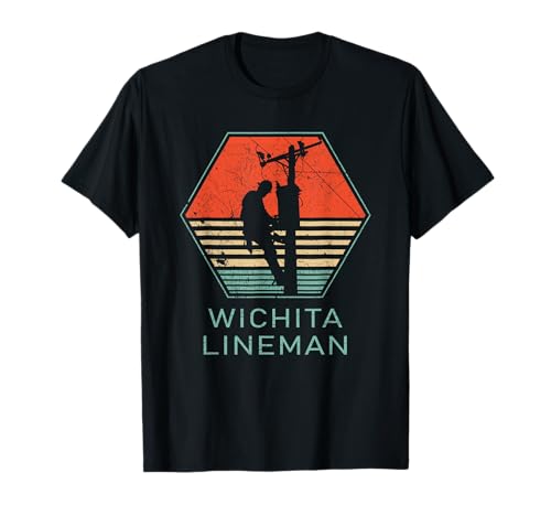 GlenStore Wichita Lineman T-Shirt - Black, Unisex-Adults, Small, Short Sleeve, Crew Neck, Classic...