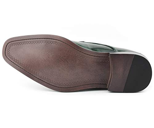 Bolano Bancroft Men's Monk Strap Dress Shoes - Slip on Dress Shoes for Men with Embossed Cap Toe - Designer Formal Shoes with Double Monk Strap4