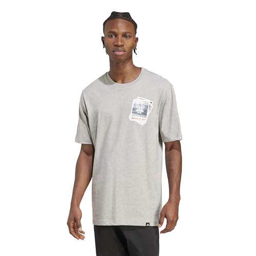 Adidas Men's Memories of Sport Graphic T-Shirt, Medium Grey Heather, Medium