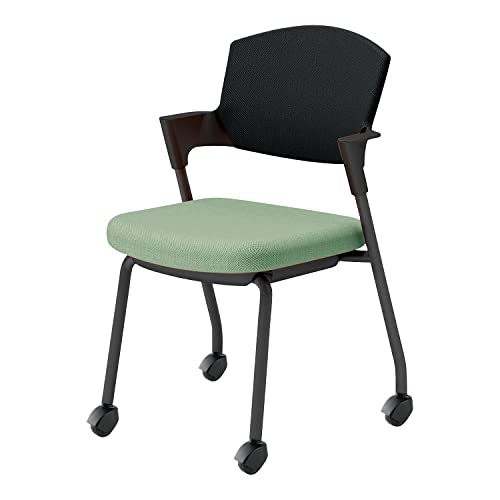 【メーカー配送・設置・組立】コクヨ ミーティングチェア 会議用椅子 プロッティ Protty スタッキング 肘付 カバー交換可能 キャスター 背座クッションタイプ K17-B22CG-2JE62