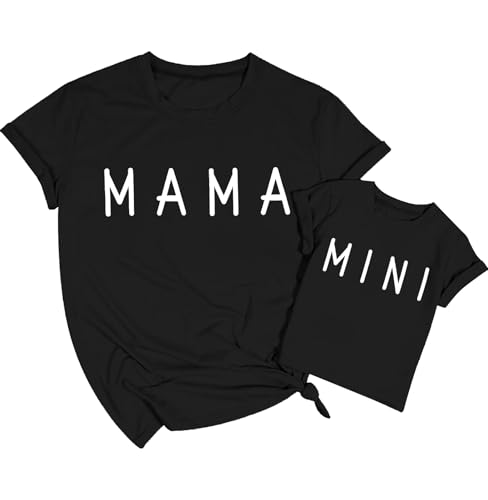 Mama and Mini Matching Outfits Mommy and Me Outfits Mom Daughter Matching Outfits Mother Baby Matching Short Sleeve Tee
