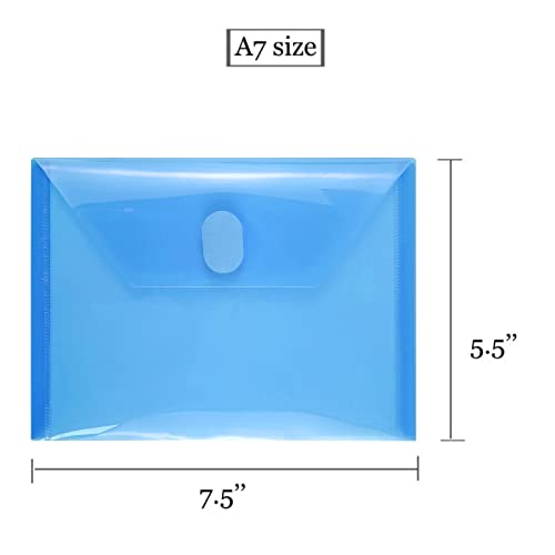 Anseal Pacote com 48, porta-cheque de recibo de cupom, pequeno envelope de plástico com fecho de arg