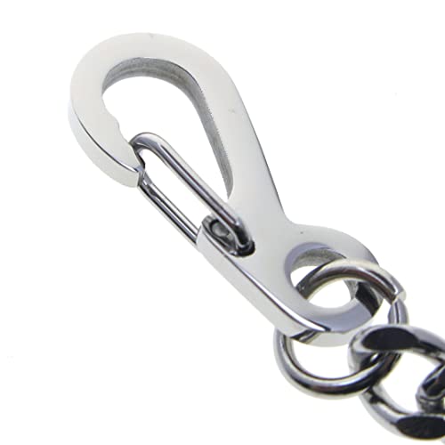 Watchvshop Stainless Steel Pocket Watch Chain Albert Chain With Steel Curb Link Chain, Steel Belt Clip And Steel Polish Clasp Fcs90 #TOP4