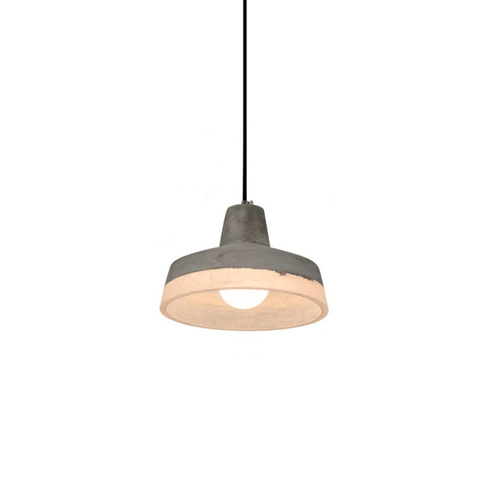Suspension industrielle en ciment rétro créative avec douille E26