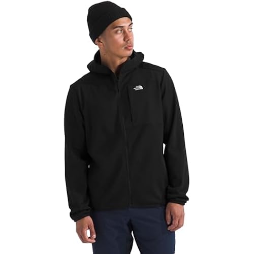 THE NORTH FACE Men's TNF Performance Fleece Full Zip Hoodie | Lightweight Hooded Top, Elastic Binding & Zip Pockets