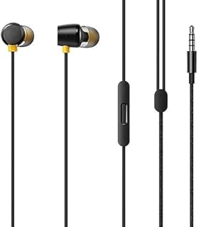 Buds 2 (3.5 mm) Wired in Ear Earphones with Mic (Black) Compatible with Realme Buds 2 -(AS-545)