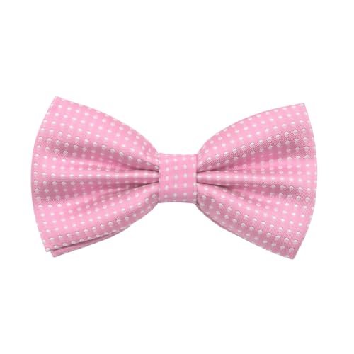 LJBFNN Bow Ties for Men Polka Dot Bowtie, Pre-tied Adjustable Tuxedo Bowties Men for Work/Wedding/Party/Graduation (pink)