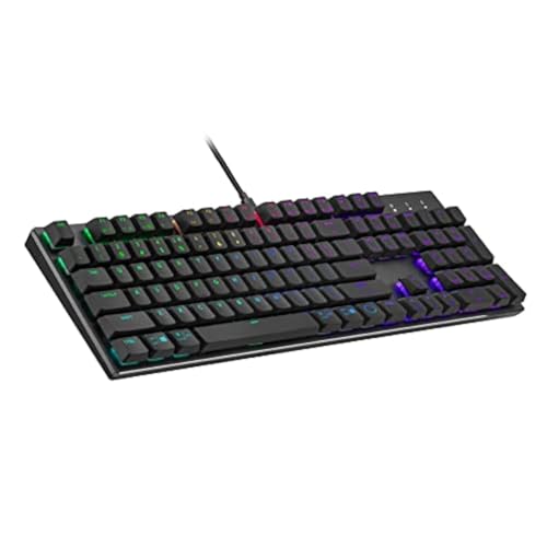 Image of Cooler Master SK652 Mechanical Keyboard with Low Profile Blue Switches, Improved Ergonomic Keycaps, and Brushed Aluminum Desig