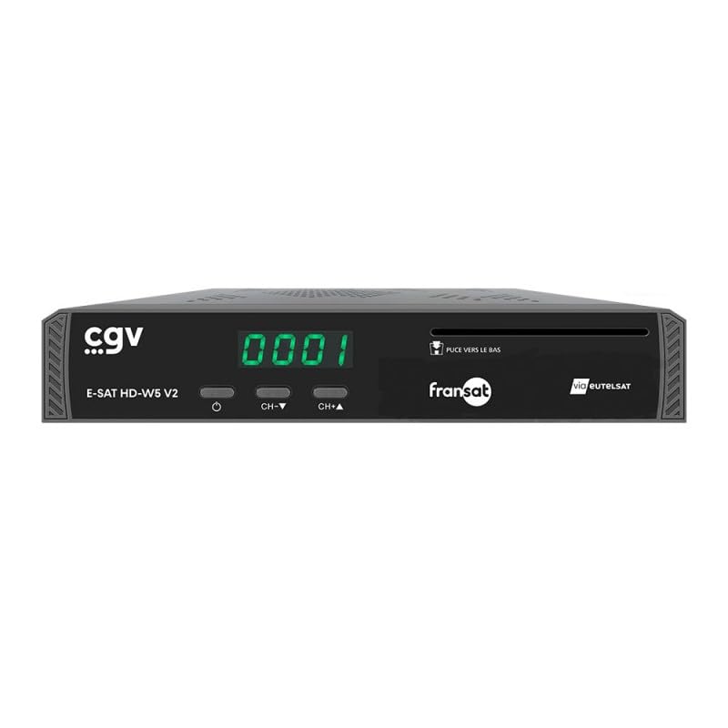 Décodeur E-Sat HD-W5 CGV avec enregistrement USB et compatibilité DiSEqC FRANSAT DVB-S2