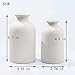 White Ceramic vases Home Decor 2pcs Small vase Set Boho vase Modern Farmhouse Decor (White)