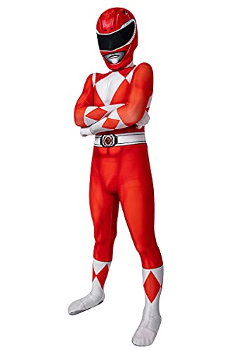 Yakogy Spandex Onesie Kids Pretend Play Halloween Jumpsuit Cosplay Costume Superhero Bodysuit Zentai,Red Xs #TOP1