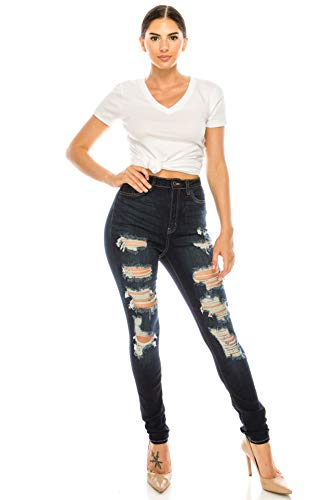 High Rise Skinny Womens Hand Sanding 