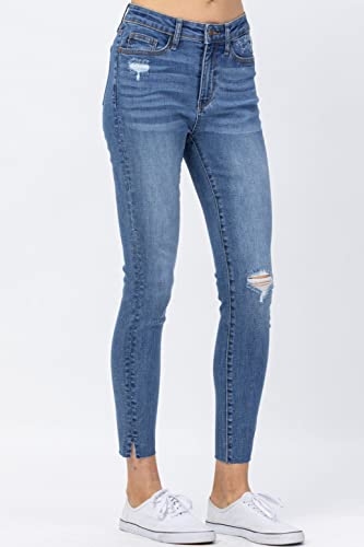 Judy Blue Women's High Waist Dandelion Embroidery Skinny Jeans3