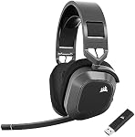 Corsair HS80 MAX Wireless Multiplatform Gaming Headset with Bluetooth – Dolby Atmos – Broadcast Quality Microphone – iCUE Compatible – PC, Mac, PS5, PS4, Mobile – Steel Gray
