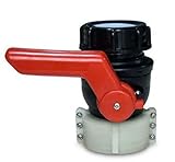 GEEkol IBC Tote Tank Valve Drain Adapter Ball Valve for Water Outlet 62mm IBC Tank ，Butterfly Valve Acid Alkali Resistant Replacement Valve，DN40 Ball Valve