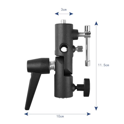 Laroal Soporte para paraguas con cabezal de flash, tipo H, soporte para lámpara, trípode de luz, flash y paraguas reflectante, paraguas de luz transmitida, estudio fotográfico, 1 unidad - imagen 7
