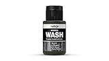 Vallejo 076517 Vallejo 35 ml, Wash-Farbe für Modellbau dunkelgrau