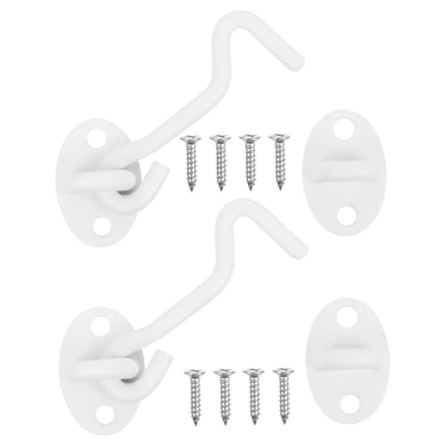 Mipcase Heavy Duty Window Hooks Windproof Latch 2 Pcs Stainless Steel u Hooks Barn Door Lock Thicken Door Lock