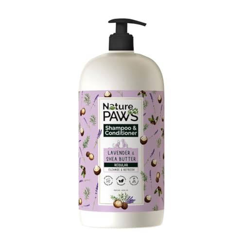 Image of Regular Range Pet Shampoo & Conditioner with Lavender & Shea Butter Nourishing Care for Dogs & Cats (Anti-Odour, Calming, Refreshing) (1000 ml)